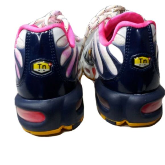 Womens Nike Air Max Plus Premium White Laser Orange Pink CI5780-100 Sz 8 - Picture 5 of 11